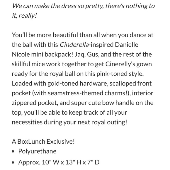 DANIELLE NICOLE DISNEY CINDERELLA Measuring Tape MINI BACKPACK & CARDHOLDER SET! - Picture 6 of 11